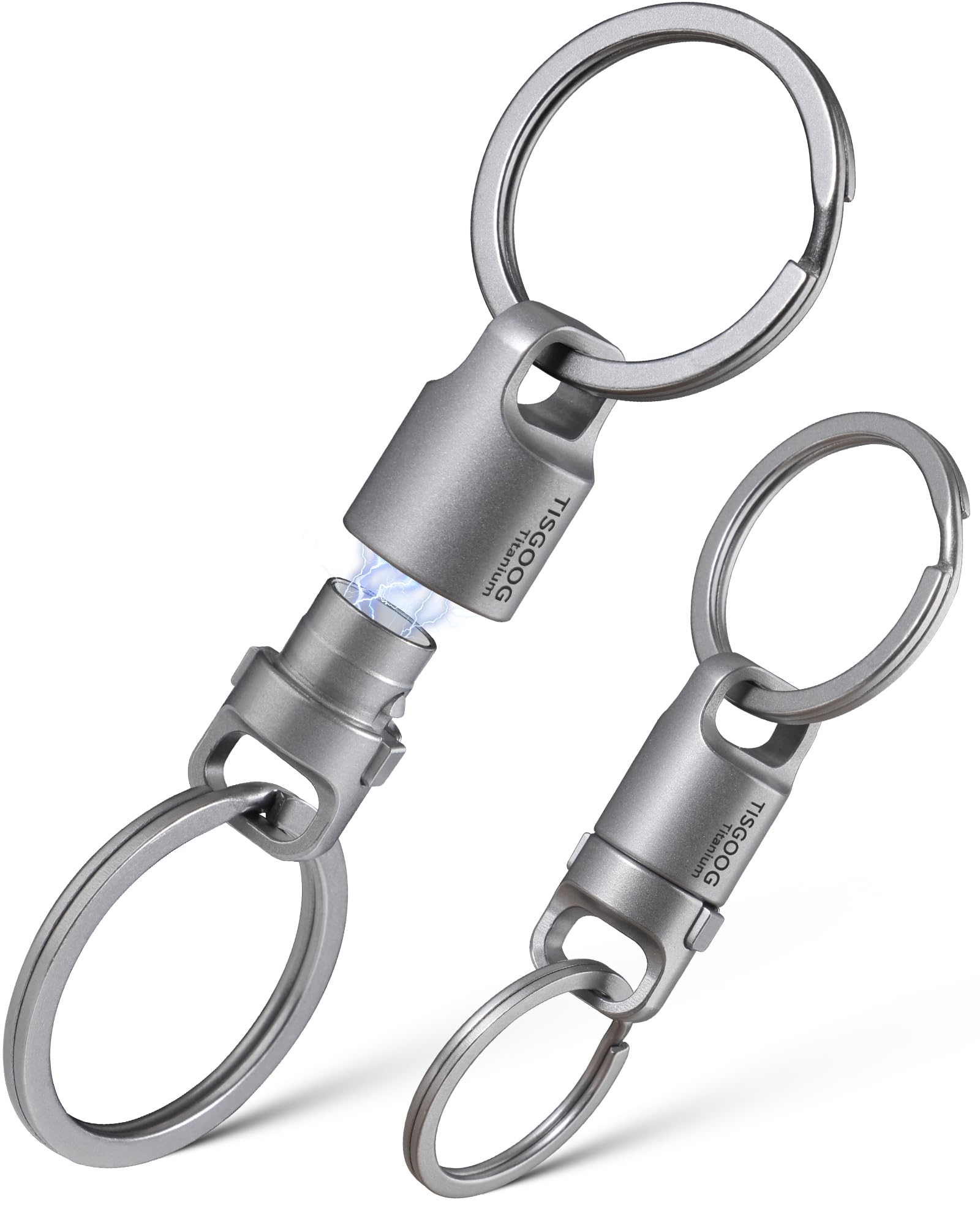 Amazon.co.jp: [TISGOOG] キーリング チタン 強力 マグネット